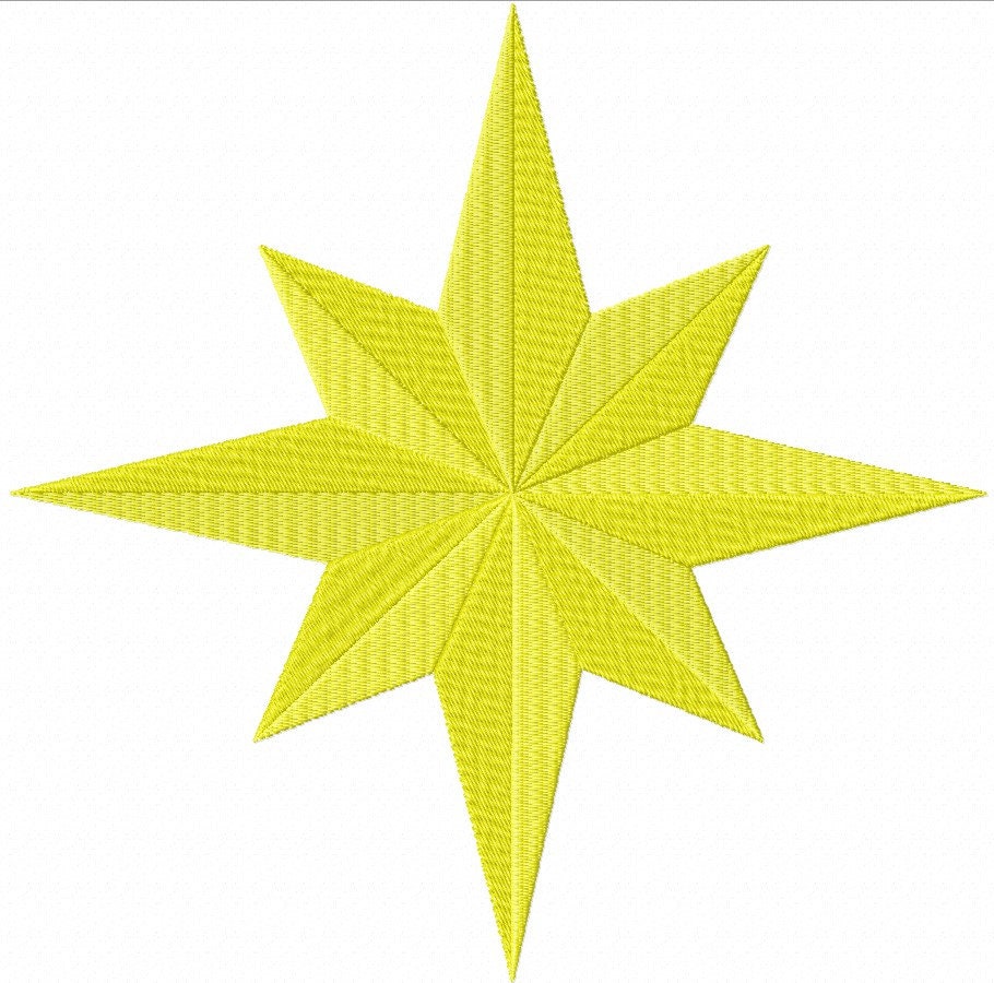 Christmas X-mass 6 point star embroidery design file for pillows, table cloths and more