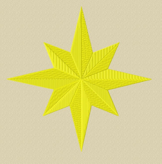 Christmas X-mass 6 point star embroidery design file for pillows, table cloths and more